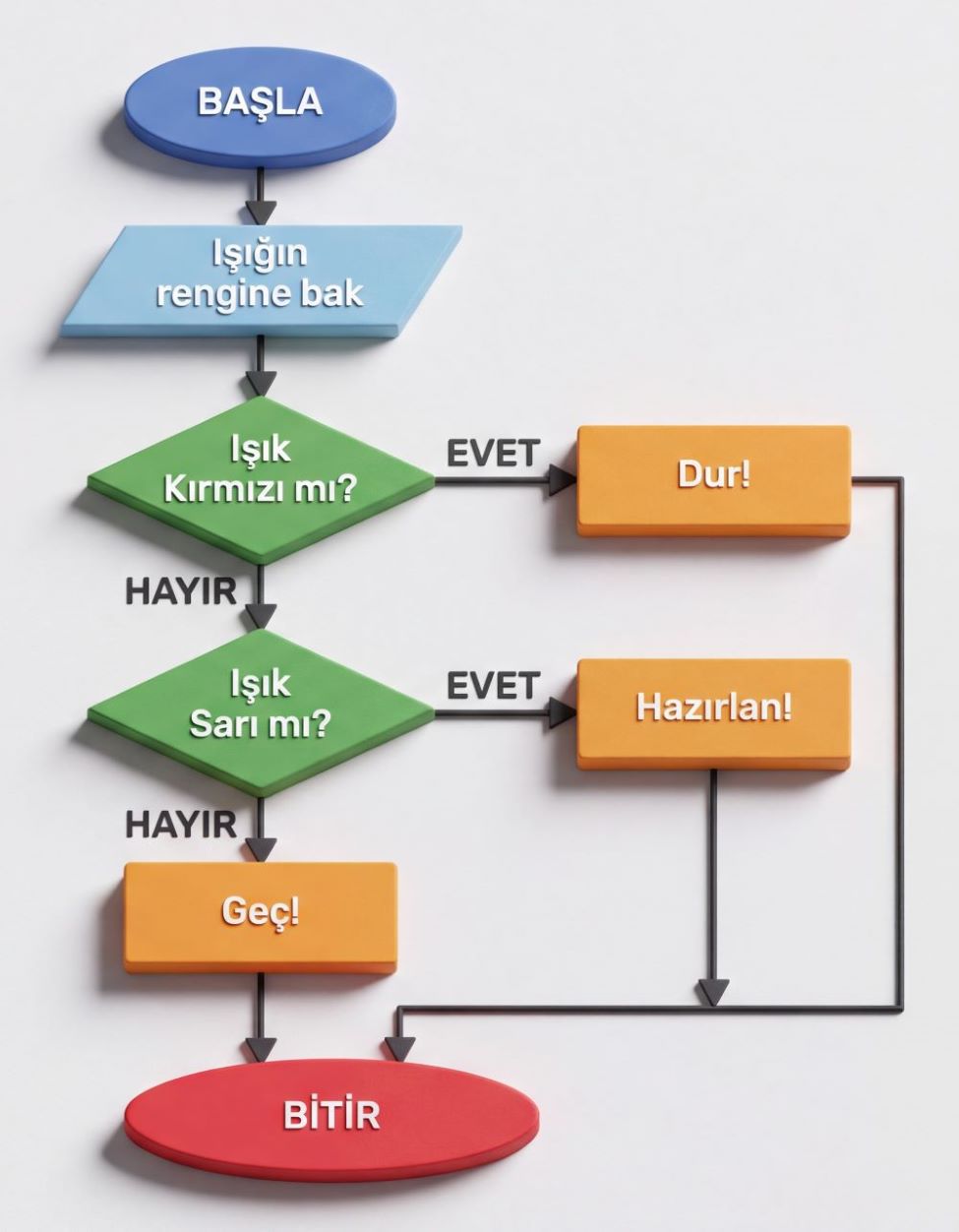 Trafik Işığı Çoklu Dallanma Örneği